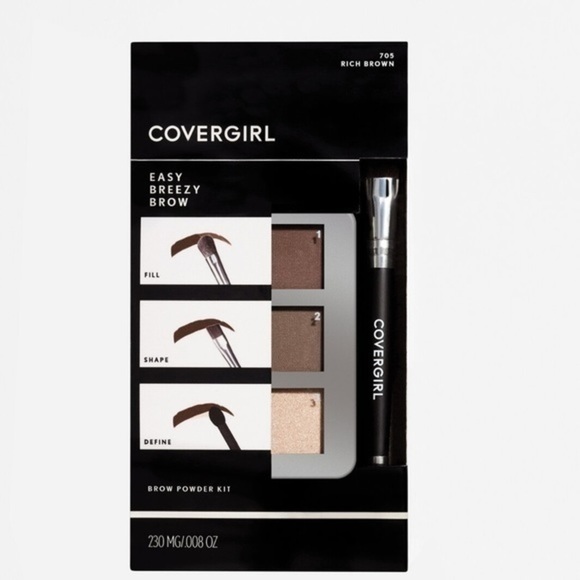 🆕 COVERGIRL East Breezy Brow Powder Kit Rich Brown - Picture 2 of 6